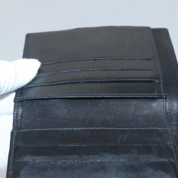 CHANEL Bifold Wallet Lamb Skin Black CC Auth - Picture 12 of 16